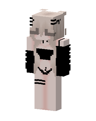 White E-Girl skin, 3D preview