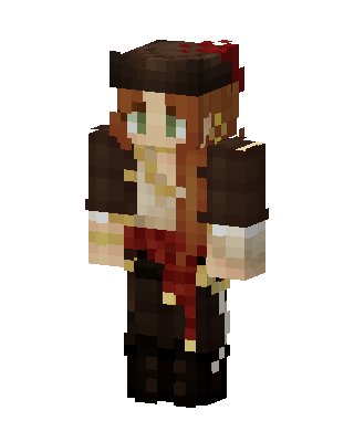 Brown Pirate Girl Minecraft skin