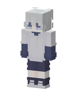 Silver Hoodie Boy skin, 3D preview