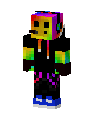 Rainbow Gamer skin, 3D preview