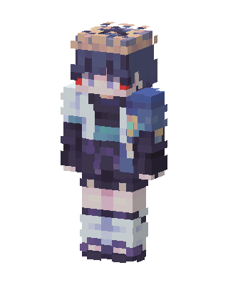 Blue Anime Girl Minecraft skin