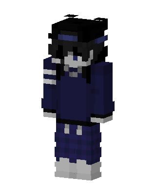Blue Student Girl Minecraft skin