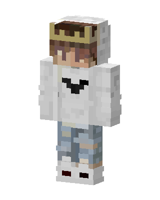 Crowned Hoodie Boy skin, 3D preview