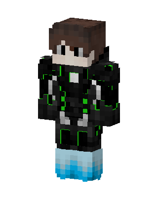 Neon Tech Hoodie skin, 3D preview