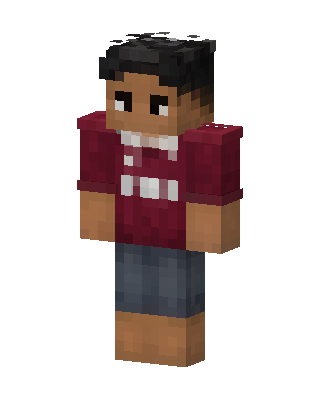 Red Sweater Kid skin, 3D preview