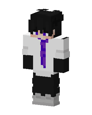 Purple Tie Student skin, 3D preview