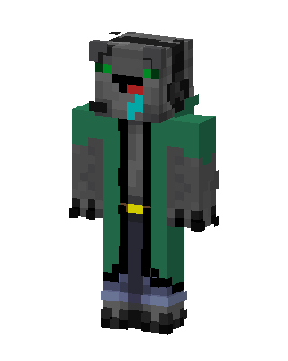 Gray Wolf Wanderer skin, 3D preview