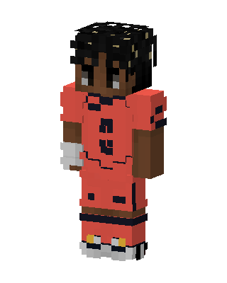 Red Athlete Boy skin, 3D preview
