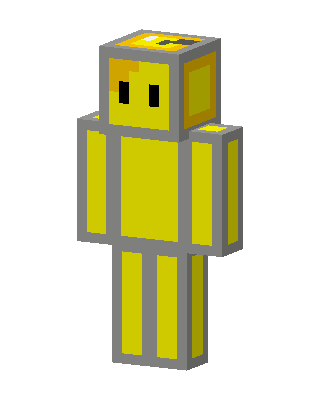 Yellow Bot skin, 3D preview