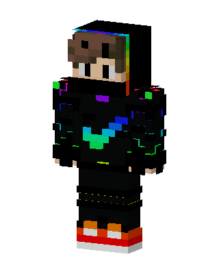 Neon Glitch Hoodie Minecraft skin
