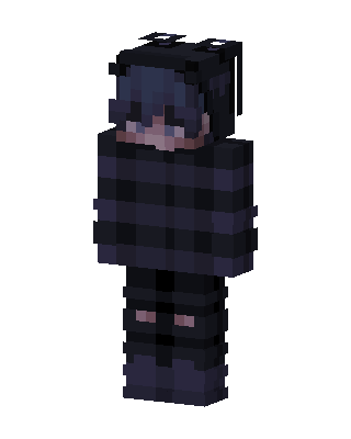 Black Ninja Boy skin, 3D preview