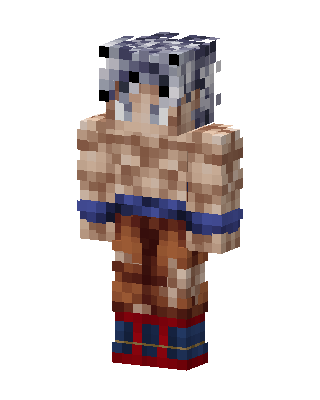 Brown Anime Boy skin, 3D preview