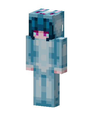 Blue Cutie Girl skin, 3D preview