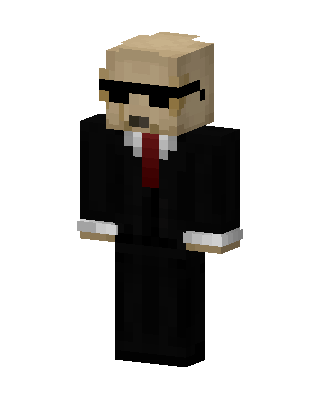 Black Suit Boy skin, 3D preview