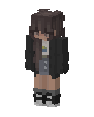 Cozy Jacket Girl skin, 3D preview