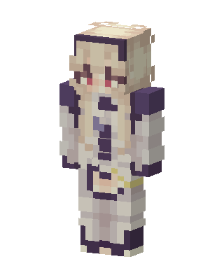 White Cutie Girl skin, 3D preview