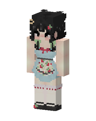 Strawberry Maid skin, 3D preview