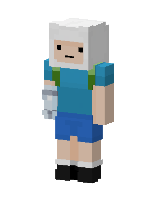 Finn The Human Minecraft blue skin