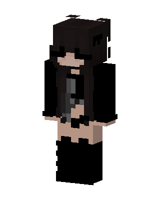 Black Player Girl skin, 3D preview