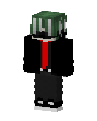 Green Hair Suit skin, 3D preview