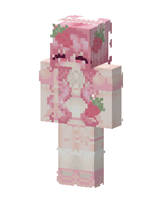Strawberry Girl Minecraft skin