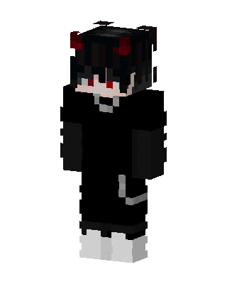 Demon Hoodie Boy skin, 3D preview