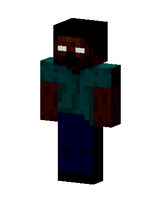 Herobrine skin, 3D preview