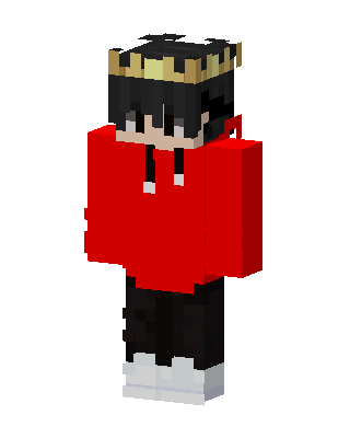 Crowned Red Hoodie skin, 3D preview
