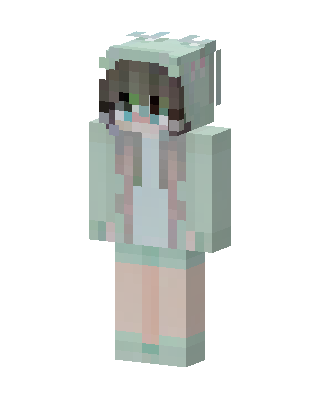 Teal Hoodie Girl Minecraft hoodie skin