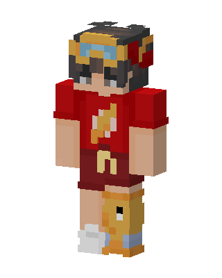 Red Hero Boy skin, 3D preview