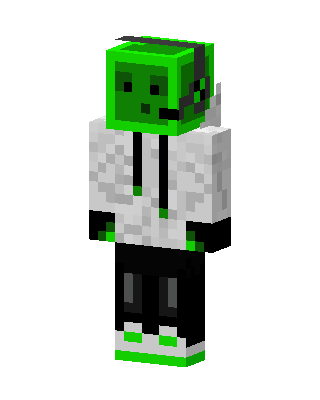 Green Creeper Boy skin, 3D preview
