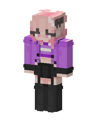 Pastel Goth Girl skin, 3D preview