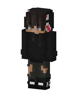 Shadow Hoodie Boy skin, 3D preview