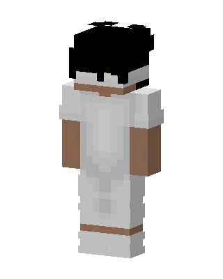 White Robe skin, 3D preview