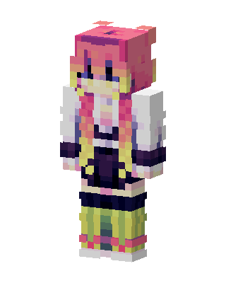 Pink Anime Girl skin, 3D preview