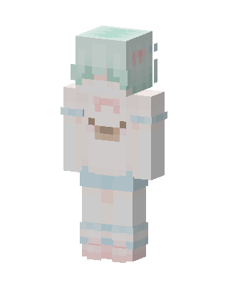 Pastel Mint Girl skin, 3D preview