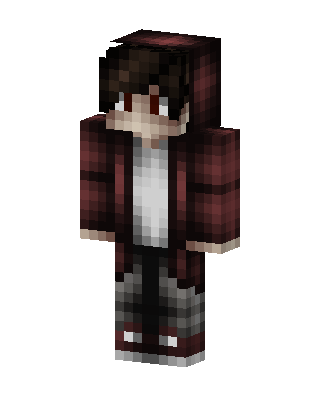 Crimson Hoodie Boy Minecraft skin