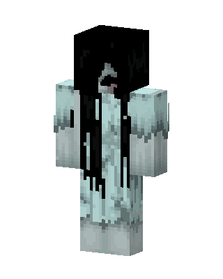 White Villain Girl skin, 3D preview