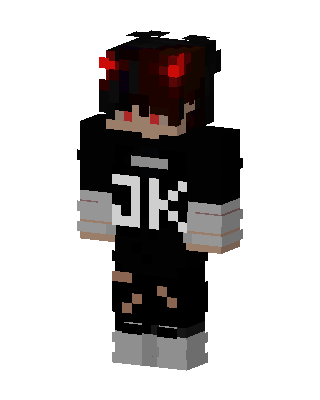 Black Glowing Villain Boy skin, 3D preview