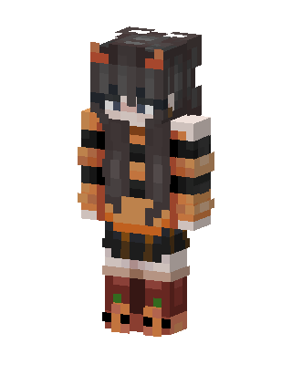 Pumpkin Witch Girl Minecraft skin
