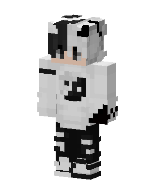 White Panda Boy skin, 3D preview