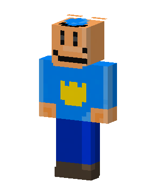 Crown Shirt Guy skin, 3D preview
