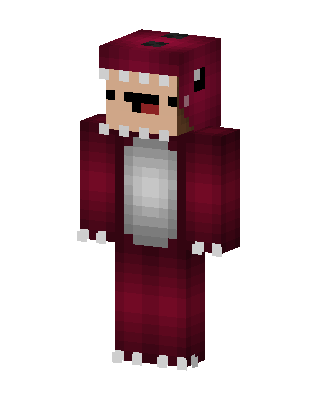 Red Dino Onesie Minecraft skin