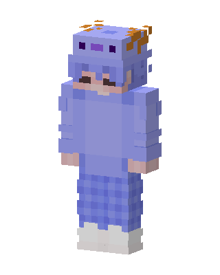 Axolotl Hoodie skin, 3D preview