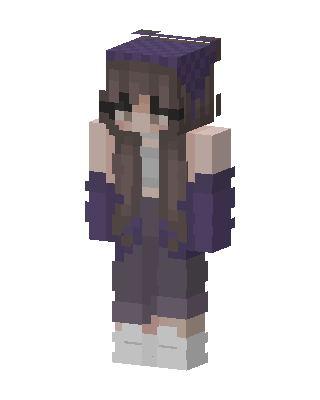 Purple Grunge Girl skin, 3D preview