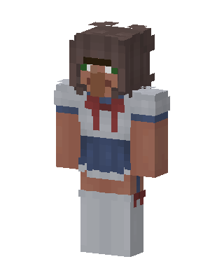 Villager Schoolgirl skin, 3D preview