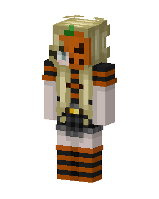 Pumpkin Girl skin, 3D preview
