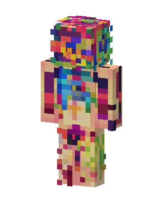 Pixel Confetti skin, 3D preview