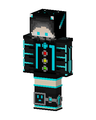 Cyber Hoodie skin, 3D preview