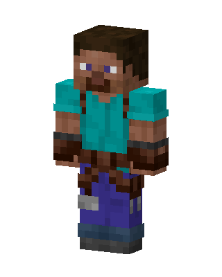 Rugged Steve skin, 3D preview